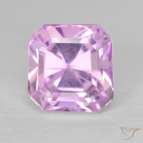 4.58 ct Pink Kunzite Stone, Natural Kunzite in Octagon Step Cut Shape for Sale