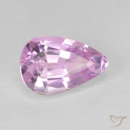5.24 ct Pink Kunzite Stone, Natural Kunzite in Pear Facet Shape for Sale