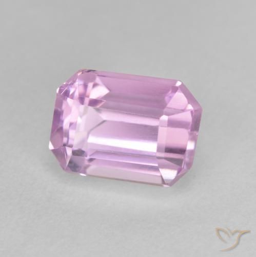 2.69 ct Purple Kunzite Stone, Natural Kunzite in Octagon Step Cut Shape for Sale