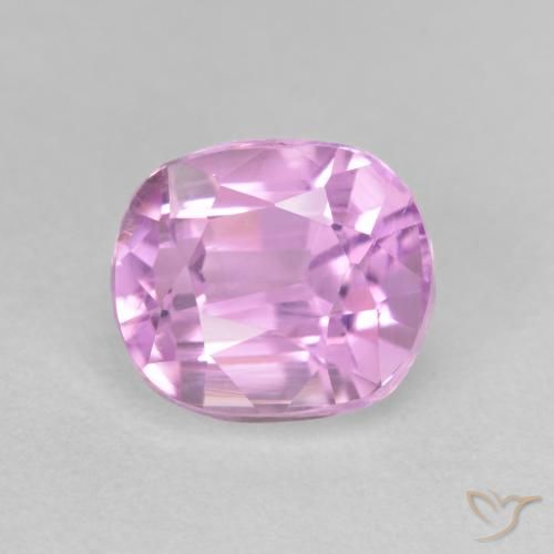 2.59ct Natural Very Light Grape Purple Kunzite, Cushion, VVS-VS