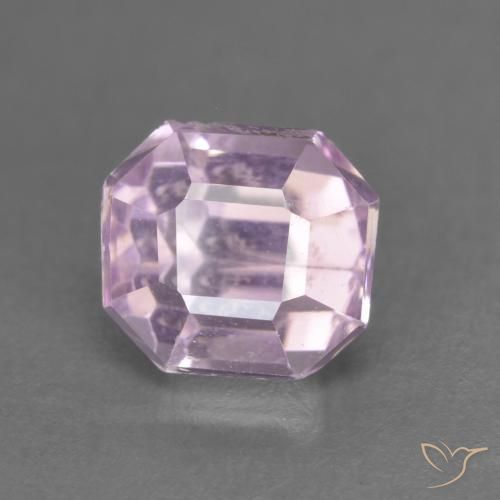1.59ct Natural Very Light Royal Pink Kunzite, Emerald Cut, VS-SI