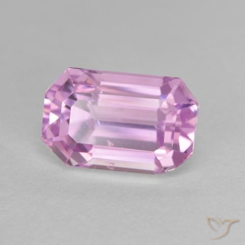 4.75 ct Purple Kunzite Stone, Natural Kunzite in Octagon Step Cut Shape for Sale