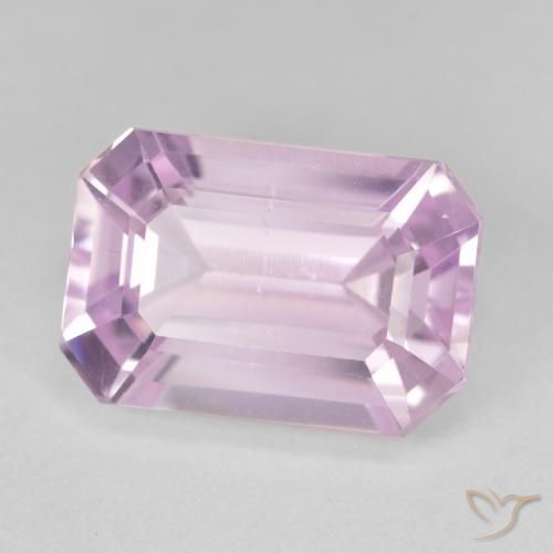 12.89 ct Pink Kunzite Stone, Natural Kunzite in Octagon Step Cut Shape for Sale