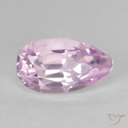 3.26ct Natural Very Light Pink Kunzite, Pear Shape, VS