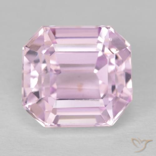 6.71ct Natural Light Pink Kunzite, Emerald Cut, VVS