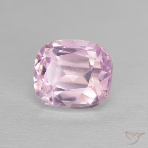 3.68ct Natural Very Light Pink Kunzite, Cushion, VVS-VS