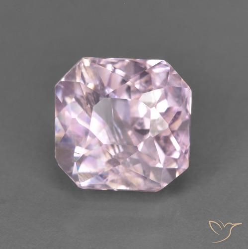 1.99ct Natural Very Light Lavender Pink Kunzite, Emerald Cut, VS