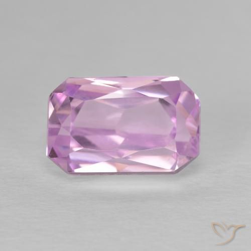 3.64ct Natural Cherry Pink Tone Kunzite, Emerald Cut, VVS