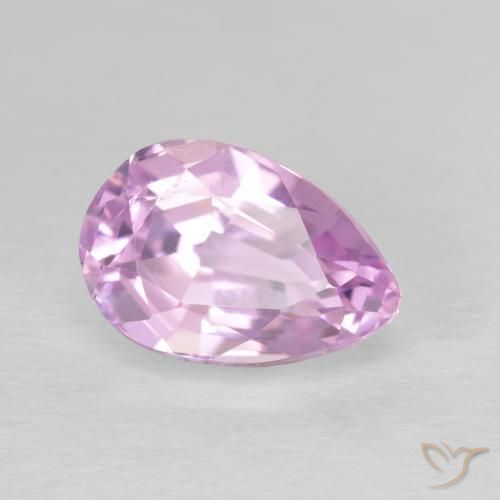 3.88 ct Pink Kunzite Stone, Natural Kunzite in Pear Facet Shape for Sale