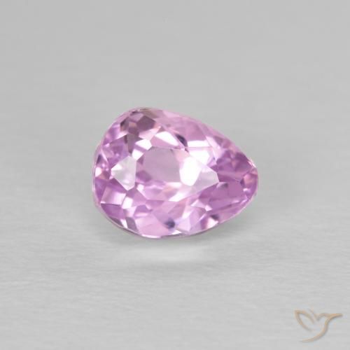 1.44 ct Purple Kunzite Stone, Natural Kunzite in Pear Facet Shape for Sale