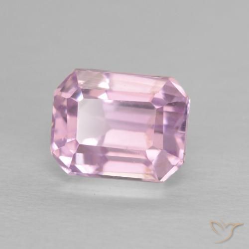1.63 ct Purple Kunzite Stone, Natural Kunzite in Octagon Step Cut Shape for Sale