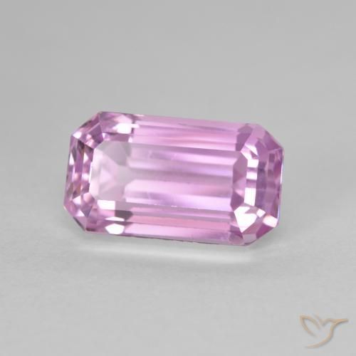 5.87 ct Pink Kunzite Stone, Natural Kunzite in Octagon Step Cut Shape for Sale