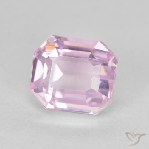 2.15 ct Pink Kunzite Stone, Natural Kunzite in Octagon Step Cut Shape for Sale