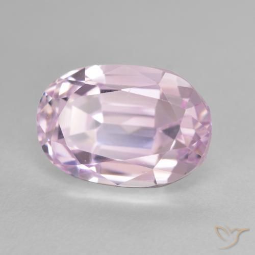 7.47 ct Pink Kunzite Stone, Natural Kunzite in Oval Facet Shape for Sale