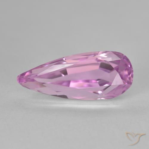 7.27ct Natural Very Light Pink Kunzite, Pear Shape, VVS