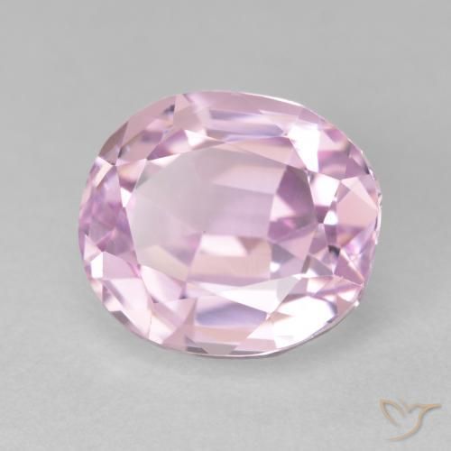 6.63 ct Pink Kunzite Stone, Natural Kunzite in Oval Facet Shape for Sale