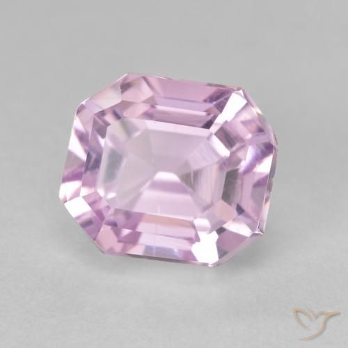 5.02ct Natural Cherry Pink Tone Kunzite, Emerald Cut, VVS