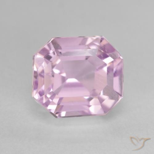 5.02 ct Pink Kunzite Stone, Natural Kunzite in Octagon Step Cut Shape for Sale