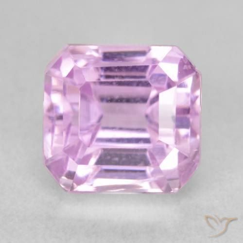 3.26ct Natural Light Pinkish Violet Purple Kunzite, Emerald Cut, VVS-VS