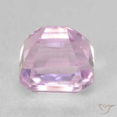 Kunzite Gemstone in 7.5 x 7.1 mm Size for Sale, Kunzite Stone in Light Pinkish Violet Purple Color