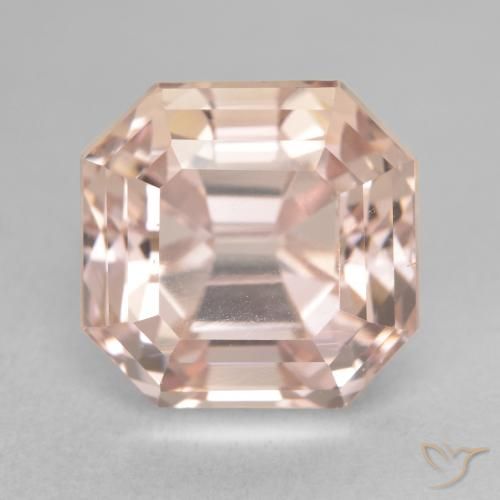 10.83ct Natural Peach Orange Kunzite, Emerald Cut, VVS-VS