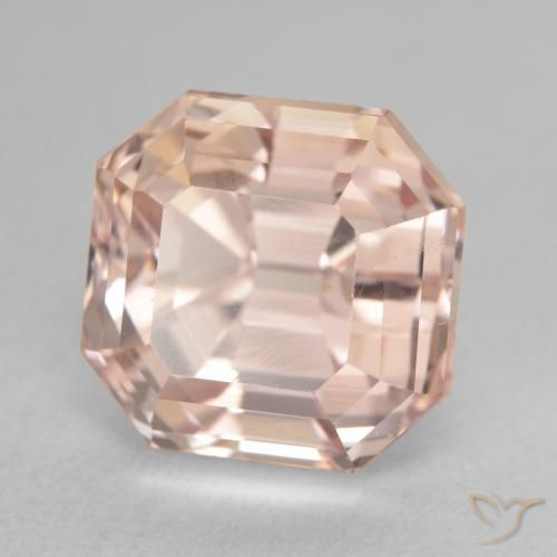 10.83 ct Orange Kunzite Stone, Natural Kunzite in Octagon Step Cut Shape for Sale