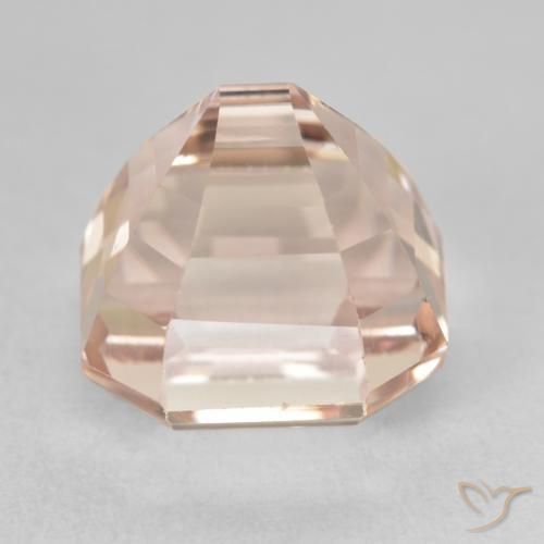 Kunzite Gemstone in 11.5 x 11.2 mm Size for Sale, Kunzite Stone in Peach Orange Color
