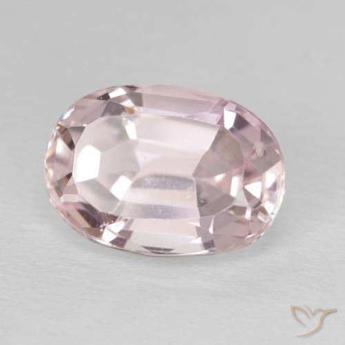 5.48 ct Pink Kunzite Stone, Natural Kunzite in Oval Facet Shape for Sale