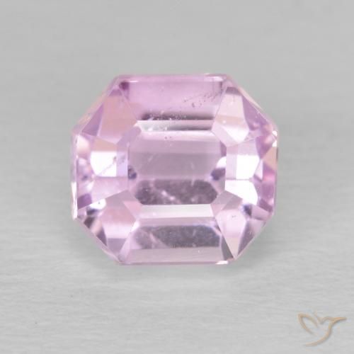 3.02 ct Pink Kunzite Stone, Natural Kunzite in Octagon Step Cut Shape for Sale