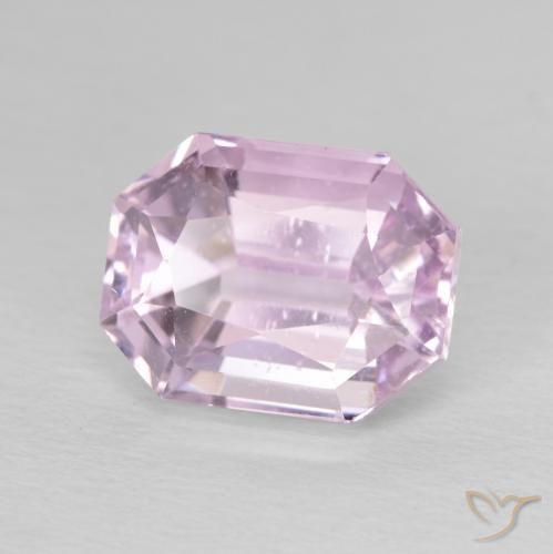 5.19 ct Pink Kunzite Stone, Natural Kunzite in Octagon Step Cut Shape for Sale
