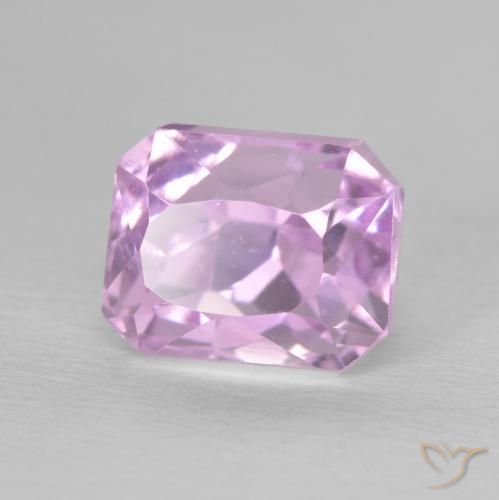 3.08 ct Pink Kunzite Stone, Natural Kunzite in Octagon / Scissor Cut Shape for Sale