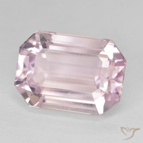 15.55 ct Pink Kunzite Stone, Natural Kunzite in Octagon Step Cut Shape for Sale