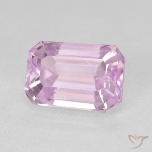 3.87 ct Pink Kunzite Stone, Natural Kunzite in Octagon Step Cut Shape for Sale