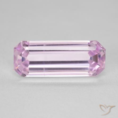 7.05ct Natural Bright Pink Kunzite, Emerald Cut, VVS