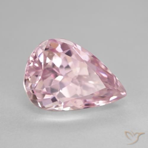 8.63 ct Pink Kunzite Stone, Natural Kunzite in Pear Facet Shape for Sale