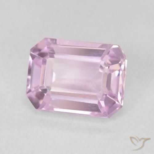 2.98 ct Purple Kunzite Stone, Natural Kunzite in Octagon Step Cut Shape for Sale