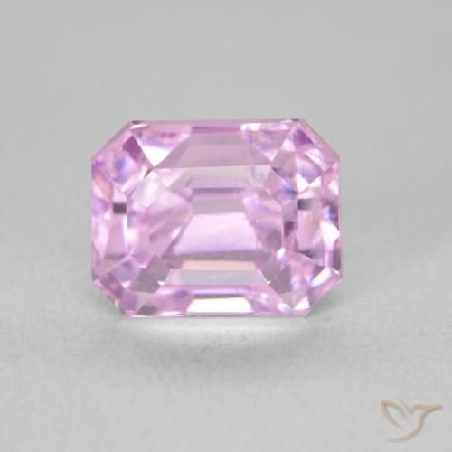 3.29ct Natural Medium Purple Kunzite, Emerald Cut, VVS-VS