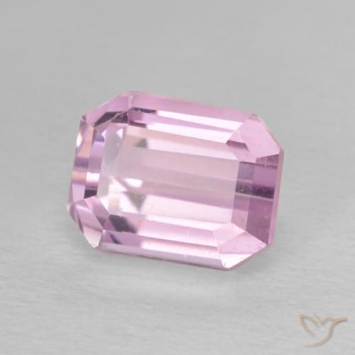 3.02 ct Pink Kunzite Stone, Natural Kunzite in Octagon Step Cut Shape for Sale
