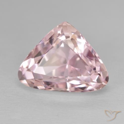 14.35 ct Pink Kunzite Stone, Natural Kunzite in Trillion Facet Shape for Sale