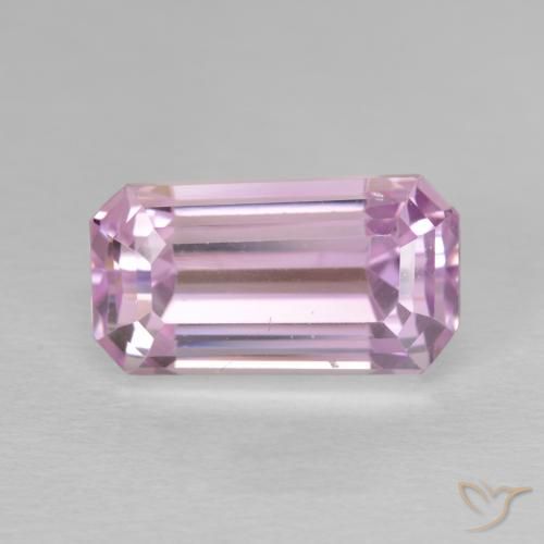 9.78ct Natural Medium Pink Kunzite, Emerald Cut, VVS-VS