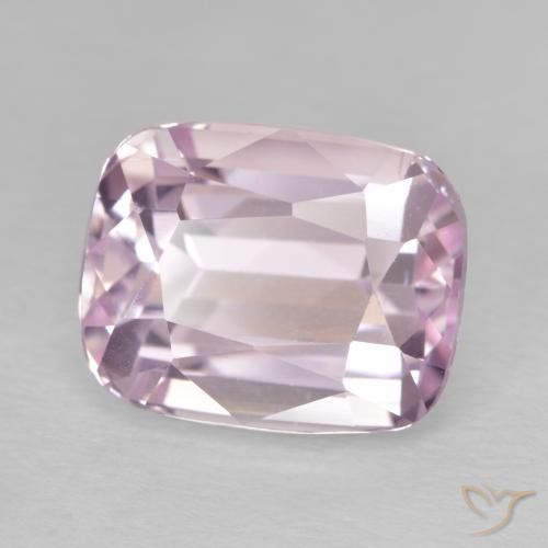 8.27 ct Pink Kunzite Stone, Natural Kunzite in Cushion-Cut Shape for Sale