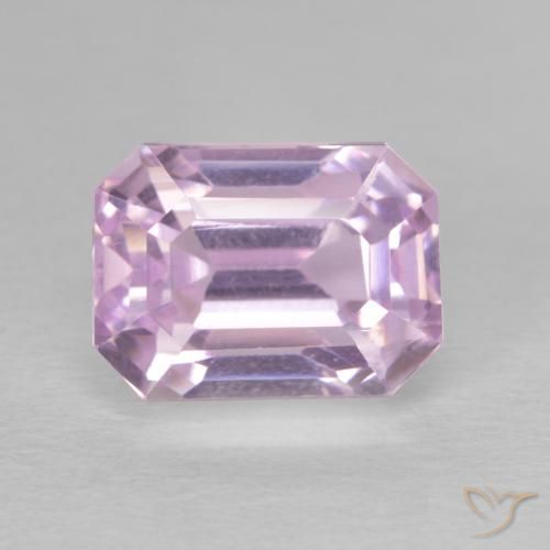 5.87ct Natural Cherry Pink Tone Kunzite, Emerald Cut, VVS-VS