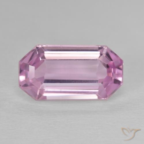 6.47ct Natural Very Light Royal Purple Pink Kunzite, Emerald Cut, VVS-VS