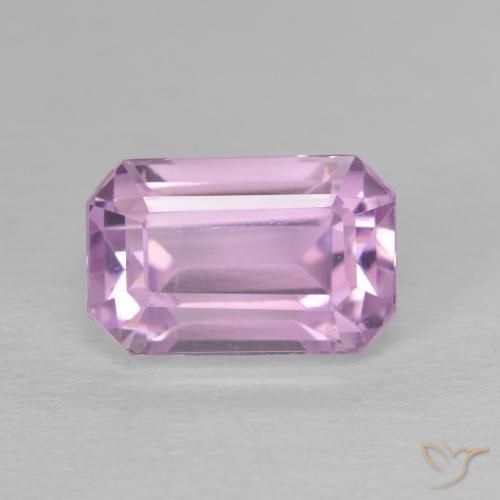 4.05ct Natural Medium Pink Kunzite, Emerald Cut, VVS-VS