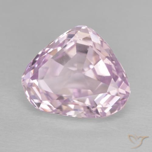 8.37 ct Pink Kunzite Stone, Natural Kunzite in Pear Facet Shape for Sale