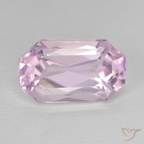 8.81ct Natural Medium Light-Pink Kunzite, Emerald Cut, VVS-VS