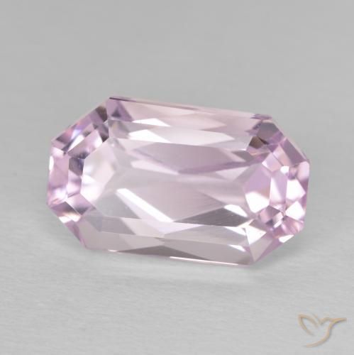8.81 ct Pink Kunzite Stone, Natural Kunzite in Octagon Step Cut Shape for Sale