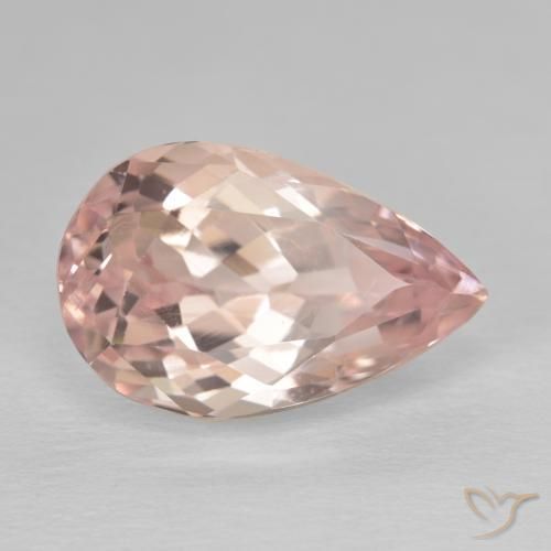 11.21 ct Pink Kunzite Stone, Natural Kunzite in Pear Facet Shape for Sale