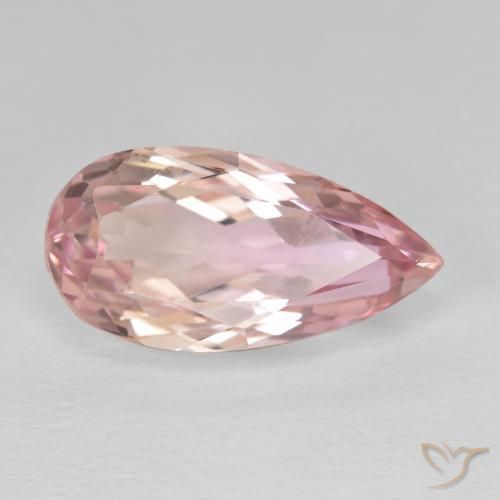 11.50 ct Pink Kunzite Stone, Natural Kunzite in Pear Facet Shape for Sale