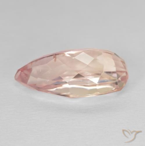 Kunzite Gemstone in 19.5 x 10.1 mm Size for Sale, Kunzite Stone in Orange Pink Color